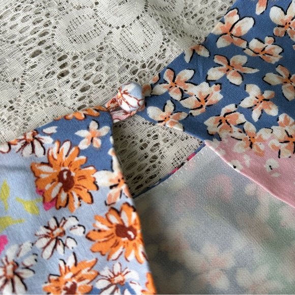 Topshop Austin floral print angel sleeve midi dress size 8 cut out - Picture 14 of 15